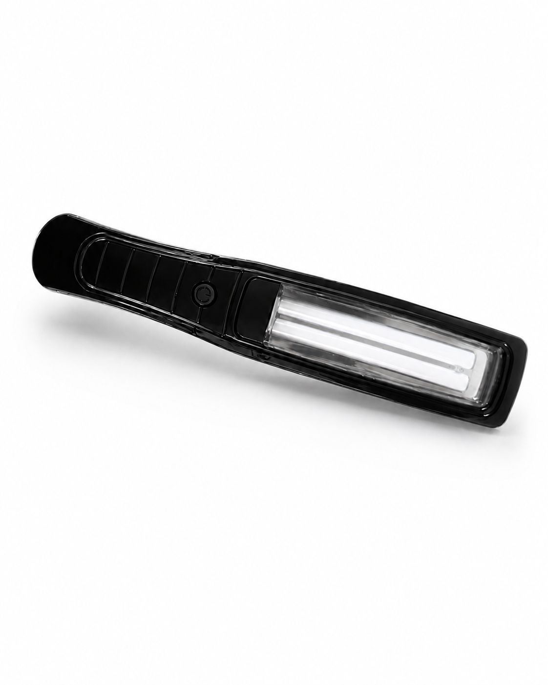 VOID Model 1: a slim black handheld 311nm narrowband UVB device with a clear treatment window and twin UVB lamps